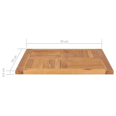 vidaXL Blat stołu, lite drewno tekowe, 70x70x2,5 cm