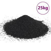 vidaXL Piasek do akwarium, 25 kg, czarny, 0,2-2 mm