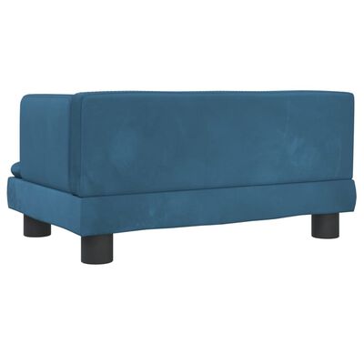 vidaXL Sofa dla dzieci, niebieska, 60x40x30 cm, aksamit