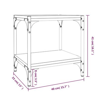 vidaXL Szafka pod telewizor, przydymiony dąb, 40x33x41 cm