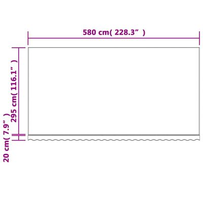 vidaXL Wymienna tkanina do markizy, wielokolorowe paski, 6x3 m