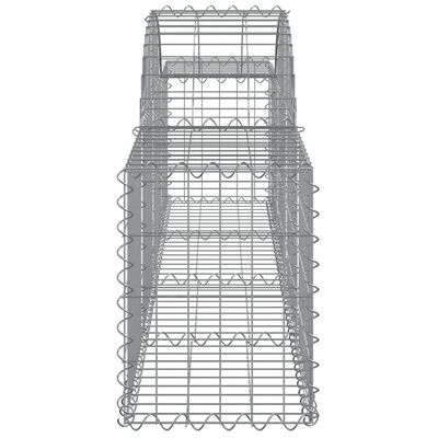 vidaXL Kosze gabionowe, 6 szt, 200x30x40/60 cm, galwanizowane żelazo