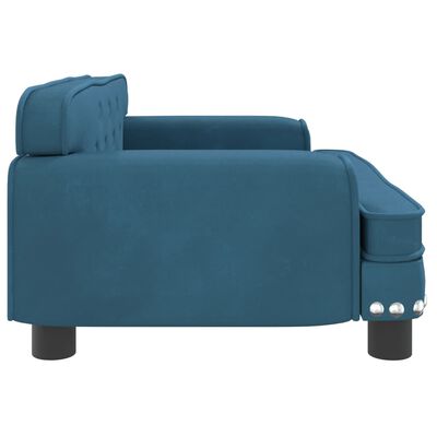 vidaXL Sofa dla dzieci, niebieska, 70x45x30 cm, aksamit