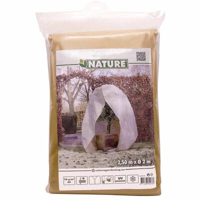 Nature Kaptur ochronny na rośliny z zamkiem, 70 g/m², beżowy, 2x2,5 m