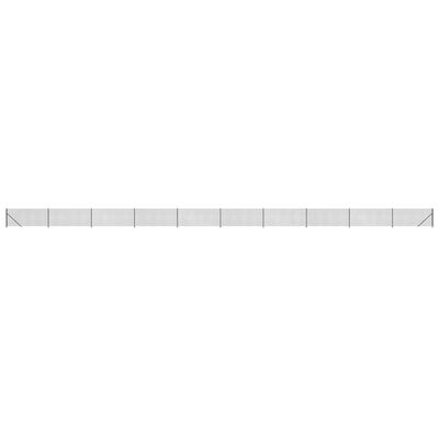 vidaXL Ogrodzenie z siatki, ze stopami słupków, antracytowe, 1,1x25 m