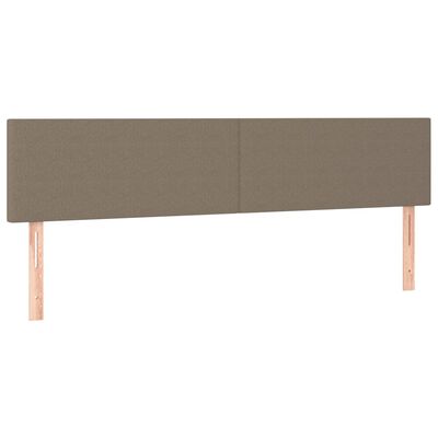 vidaXL Zagłówki do łóżka, 2 szt., taupe, 100x5x78/88 cm, tkanina