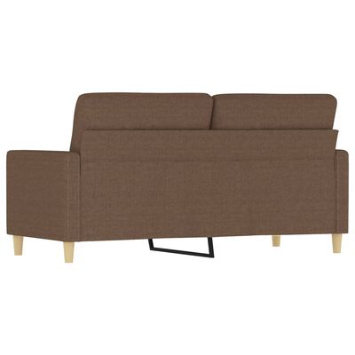 vidaXL Sofa 2-osobowa, brązowa, 140 cm, tapicerowana tkaniną