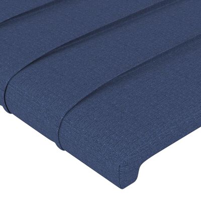 vidaXL Zagłówek do łóżka, niebieski, 100x5x78/88 cm, tkanina
