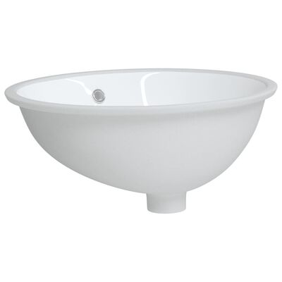 vidaXL Umywalka, biała, 49x40,5x21 cm, owalna, ceramiczna