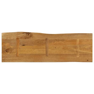 vidaXL Blat stołu, 120x40x3,8 cm, naturalna krawędź, lite drewno mango