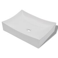 Umywalka łazienkowa, biała porcelana nietypowy kształt