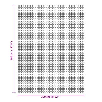 vidaXL Mata podłogowa na kemping, antracytowa, 4x3 m