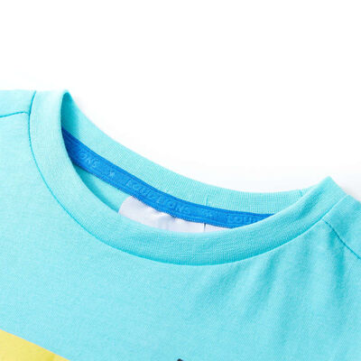 Koszulka dziecięca z krótkimi rękawami, błękitna, 128