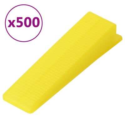 vidaXL System poziomowania płytek, 500 klinów, 2500 klipsów, 3 mm