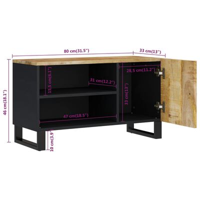 vidaXL Szafka RTV, 80x33x46 cm, mango i materiał drewnopochodny