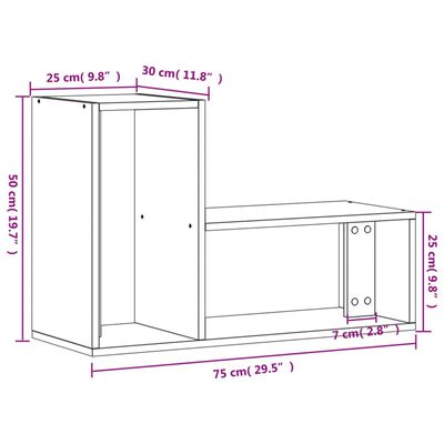 vidaXL Szafki pod TV, 2 szt., białe, 75x30x50 cm