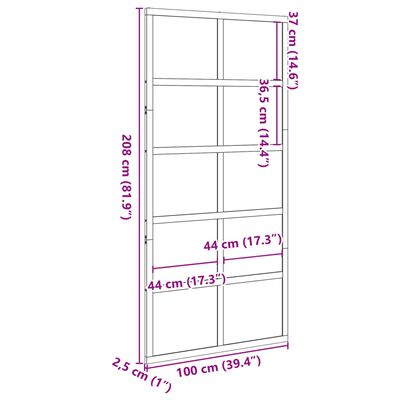 vidaXL Drzwi przesuwne, woskowy brąz, 100x208 cm, lite drewno sosnowe