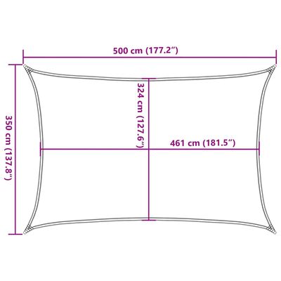 vidaXL Żagiel przeciwsłoneczny, piaskowy, 5x3,5 m, 100% poliester