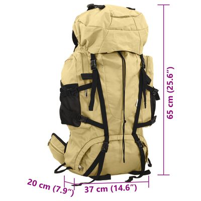 vidaXL Plecak turystyczny, khaki, 60 L, tkanina Oxford