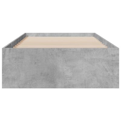 vidaXL Rama łóżka z szufladami, szarość betonu, 75x190 cm