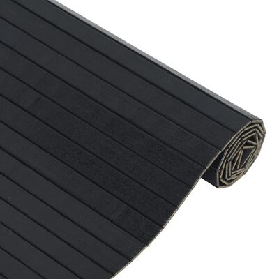 vidaXL Dywan prostokątny, czarny, 60x500 cm, bambusowy