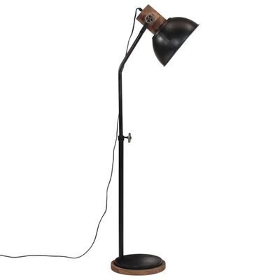vidaXL Lampa stojąca, 25 W, czarna, 30x30x100-150 cm, E27