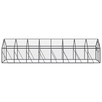 vidaXL Woliera, antracytowa, 1,79x8x1,85 m, aluminium