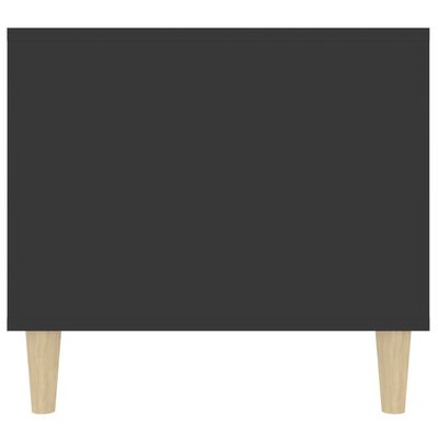 vidaXL Stolik kawowy, czarny 90x49x45 cm, materiał drewnopochodny
