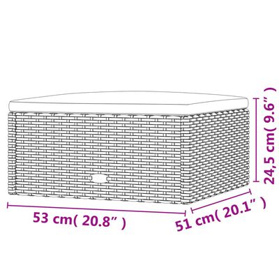 vidaXL 11-cz. zestaw mebli do ogrodu, z poduszkami, czarny rattan PE