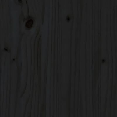vidaXL Rama łóżka dziecięcego, czarna, 2x(70x140) cm, drewno sosnowe