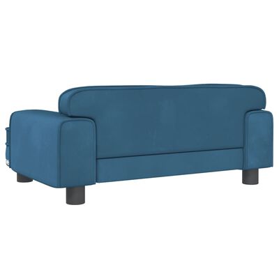 vidaXL Sofa dla dzieci, niebieska, 70x45x30 cm, aksamit