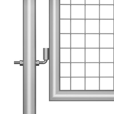 vidaXL Furtka ogrodowa, galwanizowana stal, 105x250 cm, srebrna