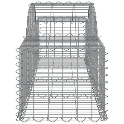 vidaXL Kosze gabionowe, 20 szt, 200x50x40/60 cm, galwanizowane żelazo