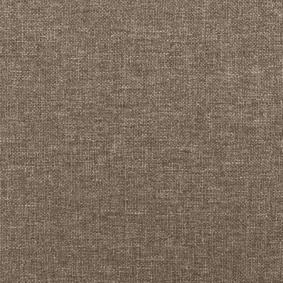 vidaXL Zagłówek do łóżka z LED, taupe, 100x5x118/128 cm, tkanina