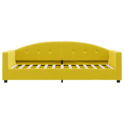 vidaXL Sofa z materacem do spania, żółta, 80x200 cm, aksamit