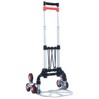 vidaXL Składany schodowy wózek transportowy, 70 kg, aluminium, srebrny