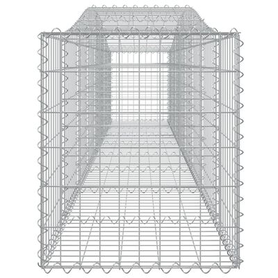 vidaXL Łukowaty kosz gabionowy, 400x50x60/80 cm, galwanizowane żelazo