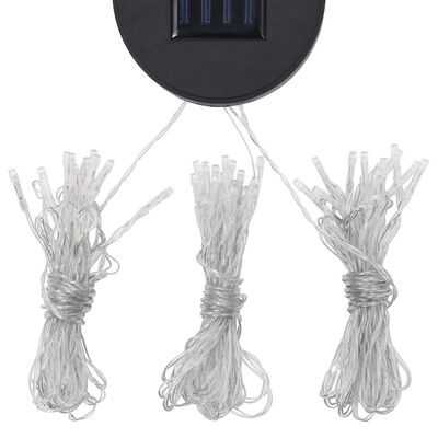 vidaXL Altana ze sznurem lampek LED, 300x300 cm, kremowa, aluminium