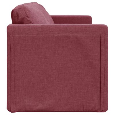 vidaXL Sofa podłogowa 2-w-1, winna czerwień, 112x174x55 cm, tkanina