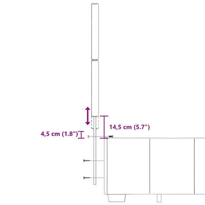 vidaXL Łóżko kontynentalne z materacem, czarne, tkanina, 120x200 cm