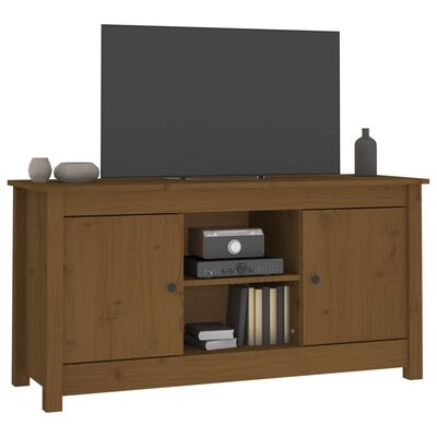 vidaXL Szafka pod TV, miodowy brąz, 103x36,5x52 cm, drewno sosnowe