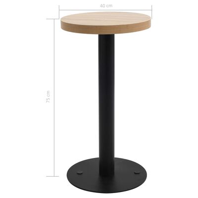 vidaXL Stolik bistro, kolor jasny brąz, 40 cm, MDF