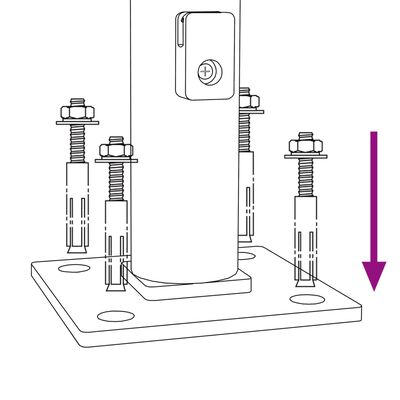 vidaXL Ogrodzenie z siatki, ze stopami słupków, srebrne, 1,4x25 m