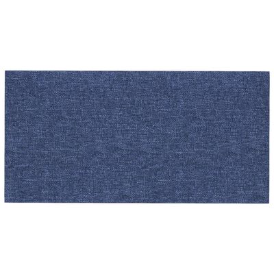 vidaXL Panele ścienne, 12 szt., niebieskie, 30x15 cm, tkanina, 0,54 m²