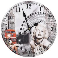 vidaXL Zegar ścienny w stylu vintage Marilyn Monroe, 30 cm