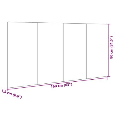 vidaXL Wezgłowie łóżka z szafkami, brązowy dąb, 160 cm