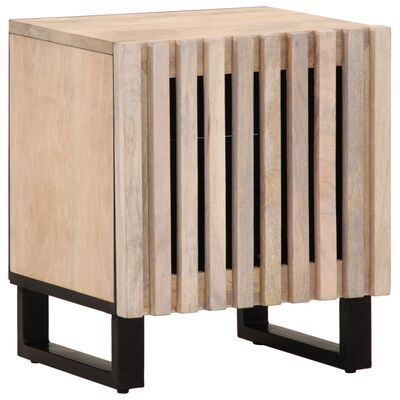 vidaXL Szafki nocne, 2 szt., 40x34x46 cm, bielone drewno mango