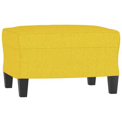 vidaXL 3-osobowa sofa z podnóżkiem, jasnożółty, 180 cm, tkaniną