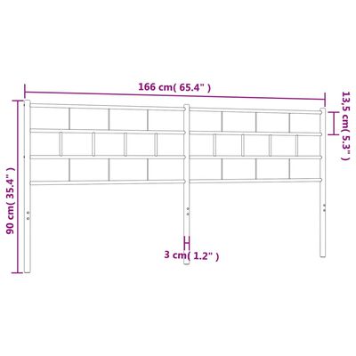 vidaXL Metalowe wezgłowie, białe, 160 cm