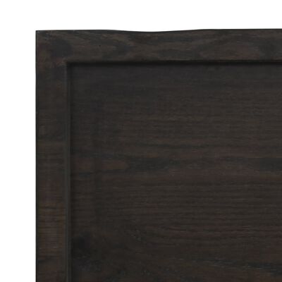 vidaXL Blat, ciemnobrązowy 60x50x(2-4) cm drewno z naturalną krawędzią